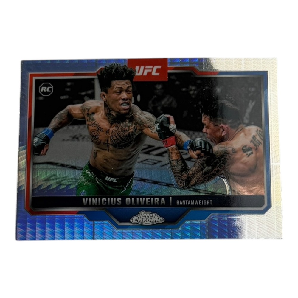 2025 Topps Chrome UFC Vinicius Oliveira‎ RC Rookie Card 9 Blue Refractor Prizm